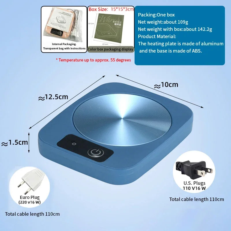 Smart 55  Degrees Warm Cup Warmer EU US Plug 220V 110V Insulated Heating Pad Heating Coaster for Milk Coffee Office Tea Home Use